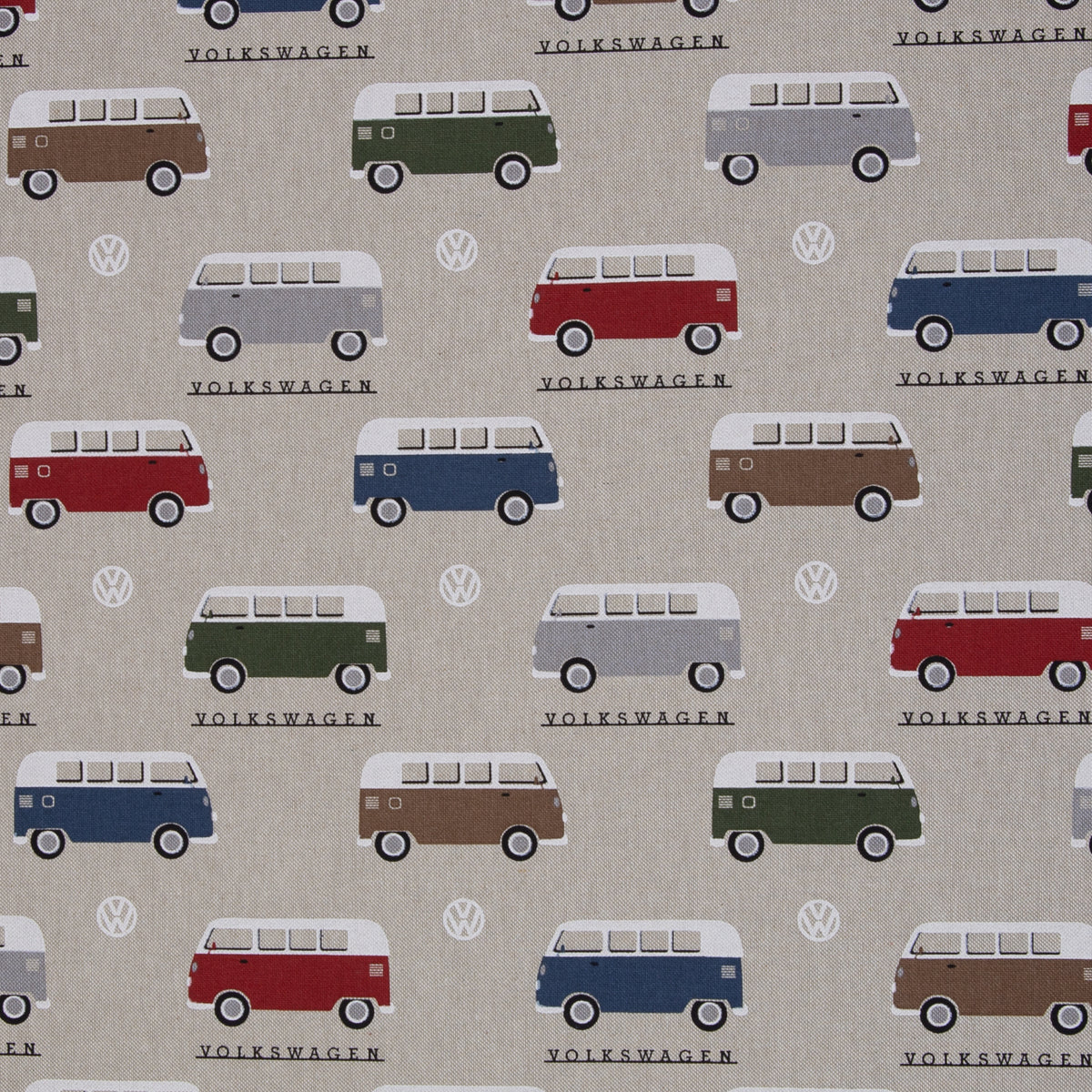 Fabric Tapestry Bus Stoff Fabric Jersey Stoff Vw Bus VW-Bus Jersey
