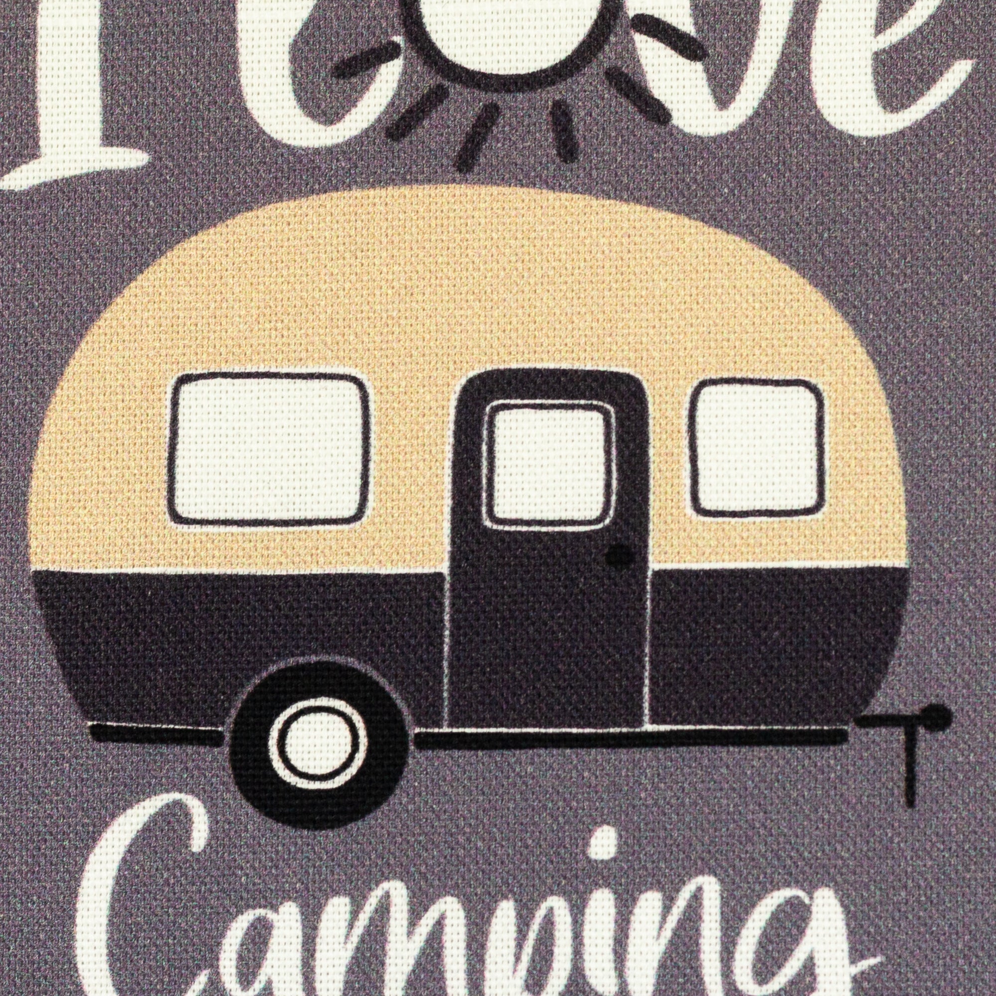 Panel Happy Camping by Steinbeck Canvas grau