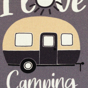 Panel Happy Camping by Steinbeck Canvas grau