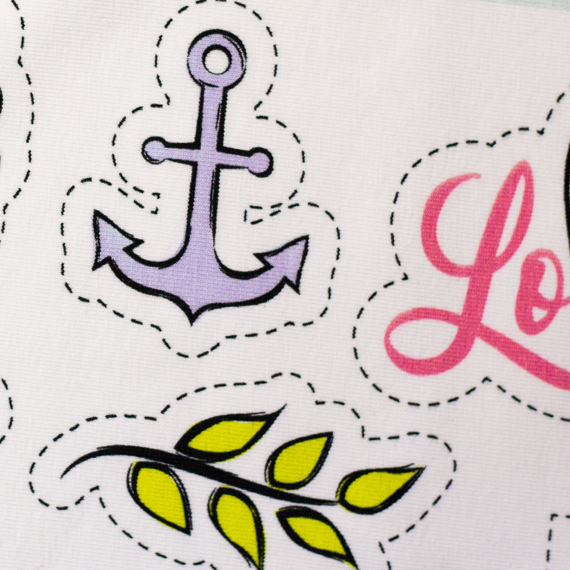 Panel Baumwolljersey Happy Love & Peace by lycklig design