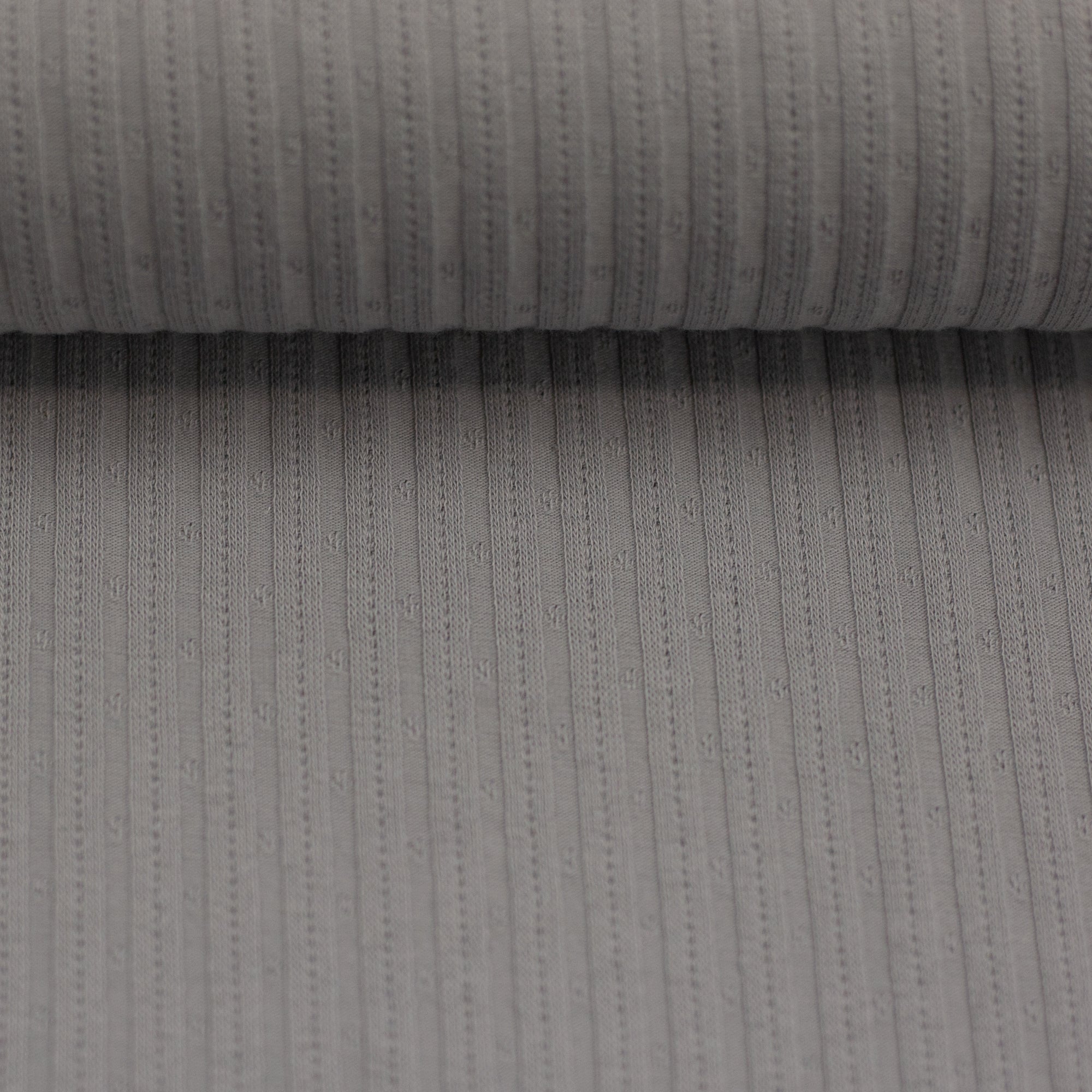 Florenz, Lochstickerei ,Jersey Baumwolle, 000183 uni, grau Swafing