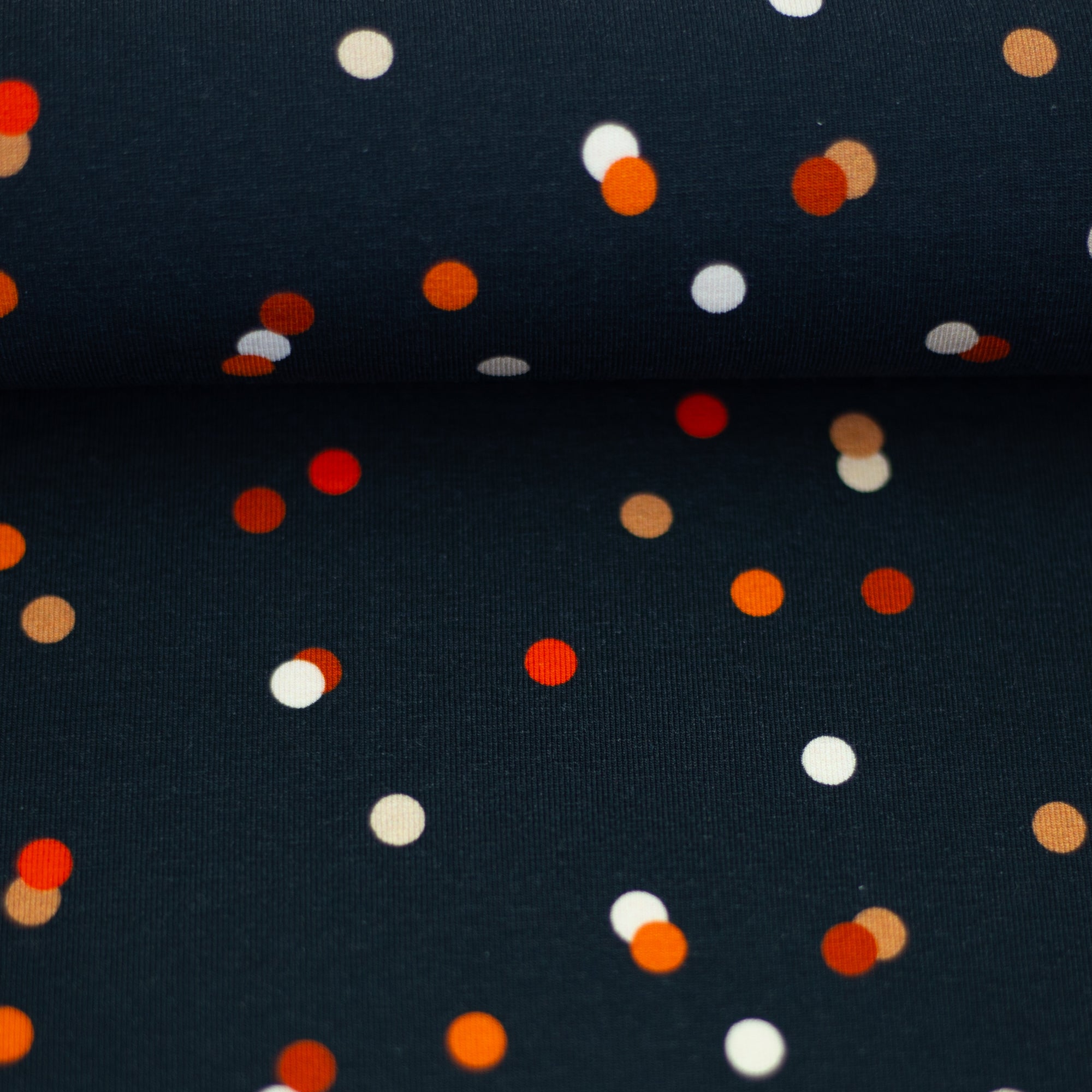 Pilzhausen by Eda&Mo, Jersey, Pilze,  Tupfen, Punkte, dunkelblau