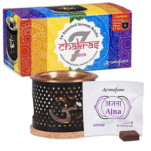 Aromafume Set: Diffuser & Chakra Weihrauchblöckchen