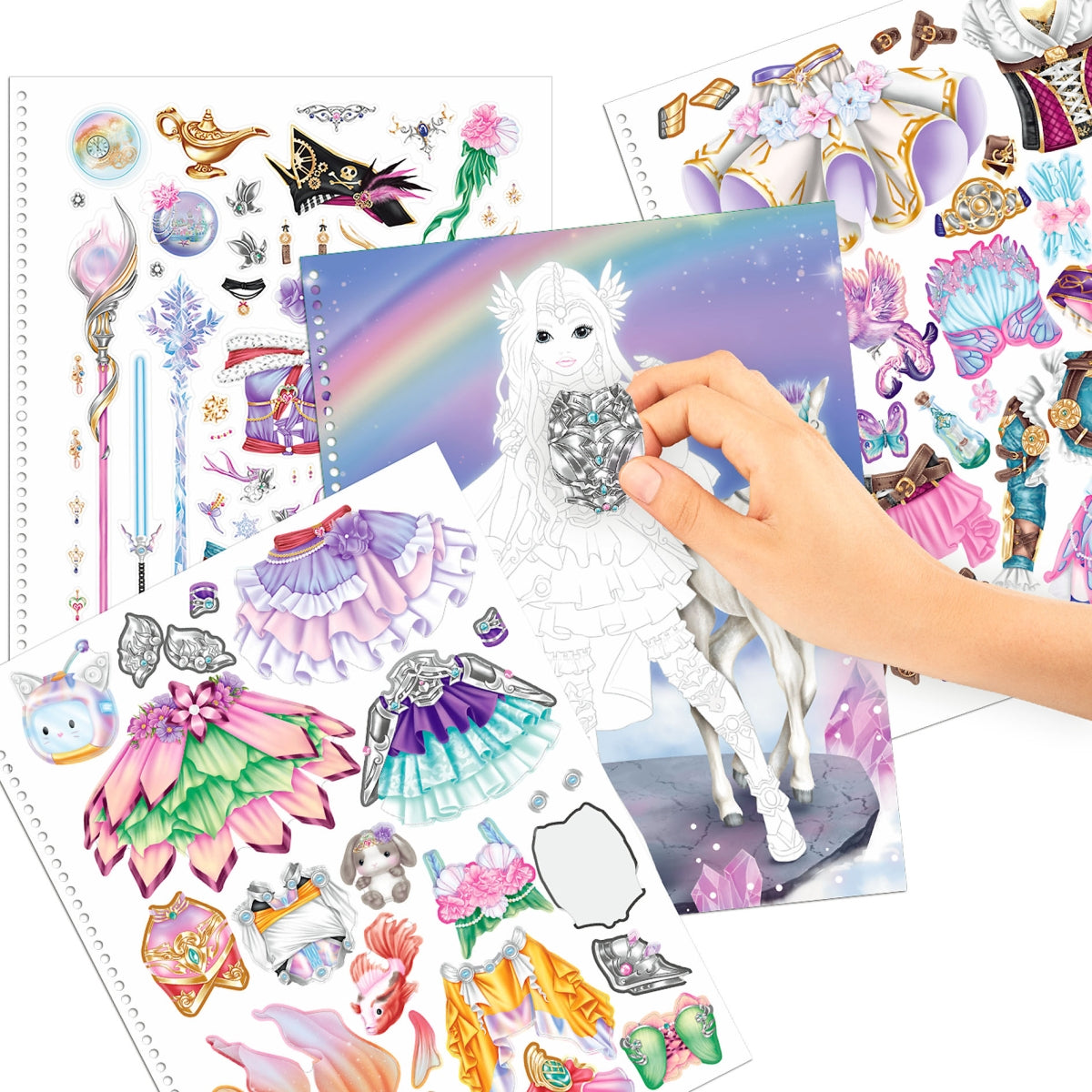 Create your TOP Model - Malbuch mit Stickern Fantasy