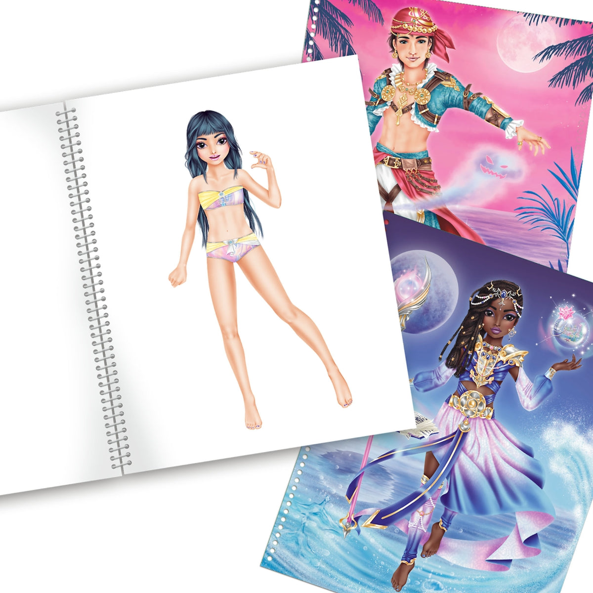 Create your TOP Model - Malbuch mit Stickern Fantasy