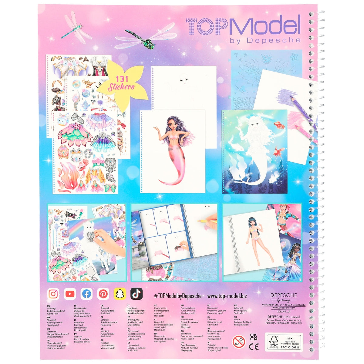 Create your TOP Model - Malbuch mit Stickern Fantasy
