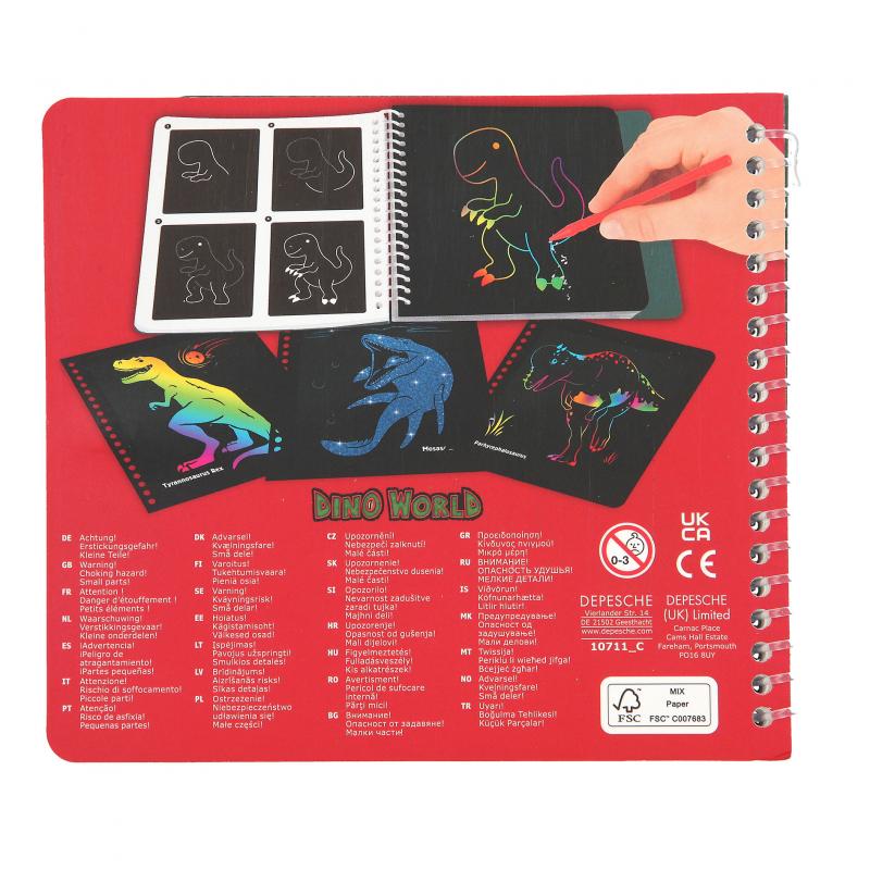 DINO WORLD Magic Scratch Book mini