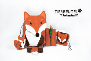 Tierbeutel Panel Swafing, Fuchs Panel, Käselotti Rucksack / Turnbeutel DIY Panel