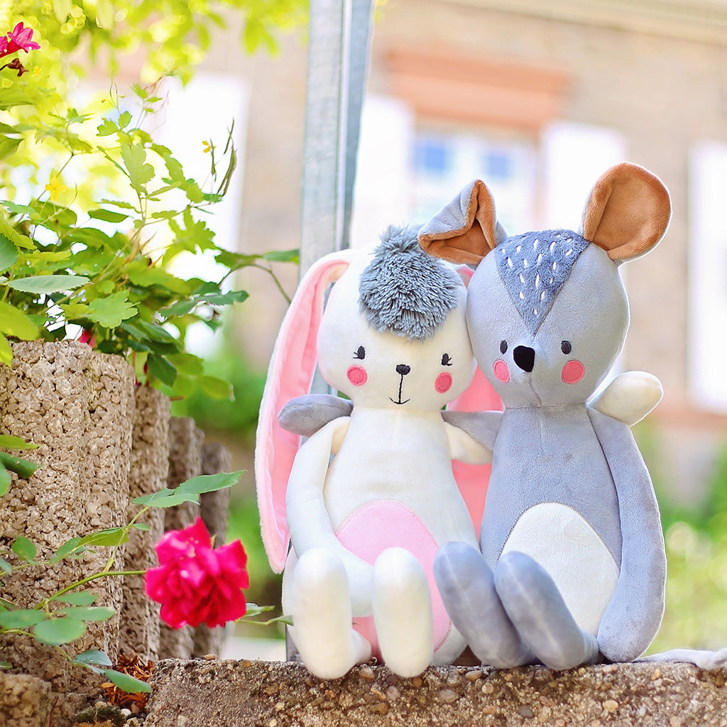 Kullaloo Booklet Kuschelfiguren Hase "Melly" & Maus "Mattes"