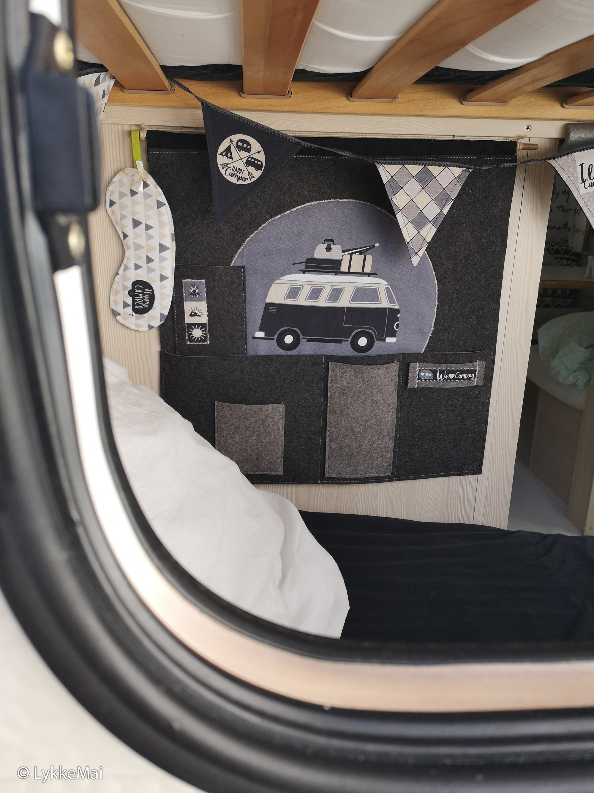 Panel Happy Camping by Steinbeck Canvas grau