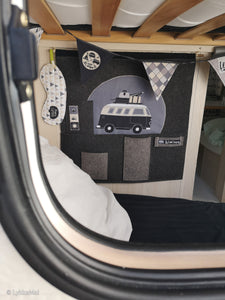 Panel Happy Camping by Steinbeck Canvas grau