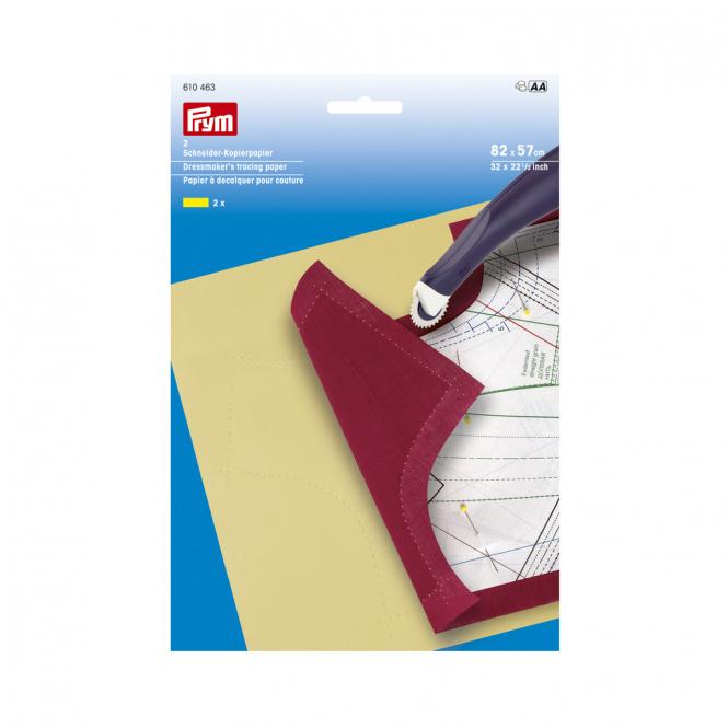 Prym Schneiderkopierpapier 82 x 57 cm gelb 2 Bögen
