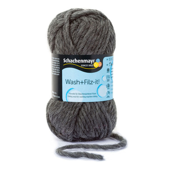 Schachenmayr Wash+Filz-it! Filzwolle 50g 00020 (blanket) grau meliert