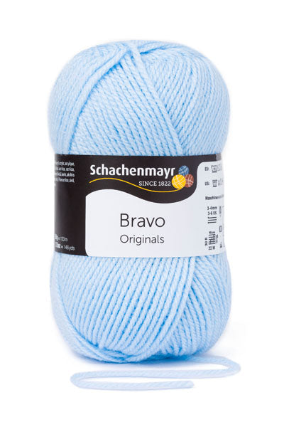 Schachenmayr Wolle,  Handstrickgarne, Bravo, 50G, 08363 (glacier), hellblau