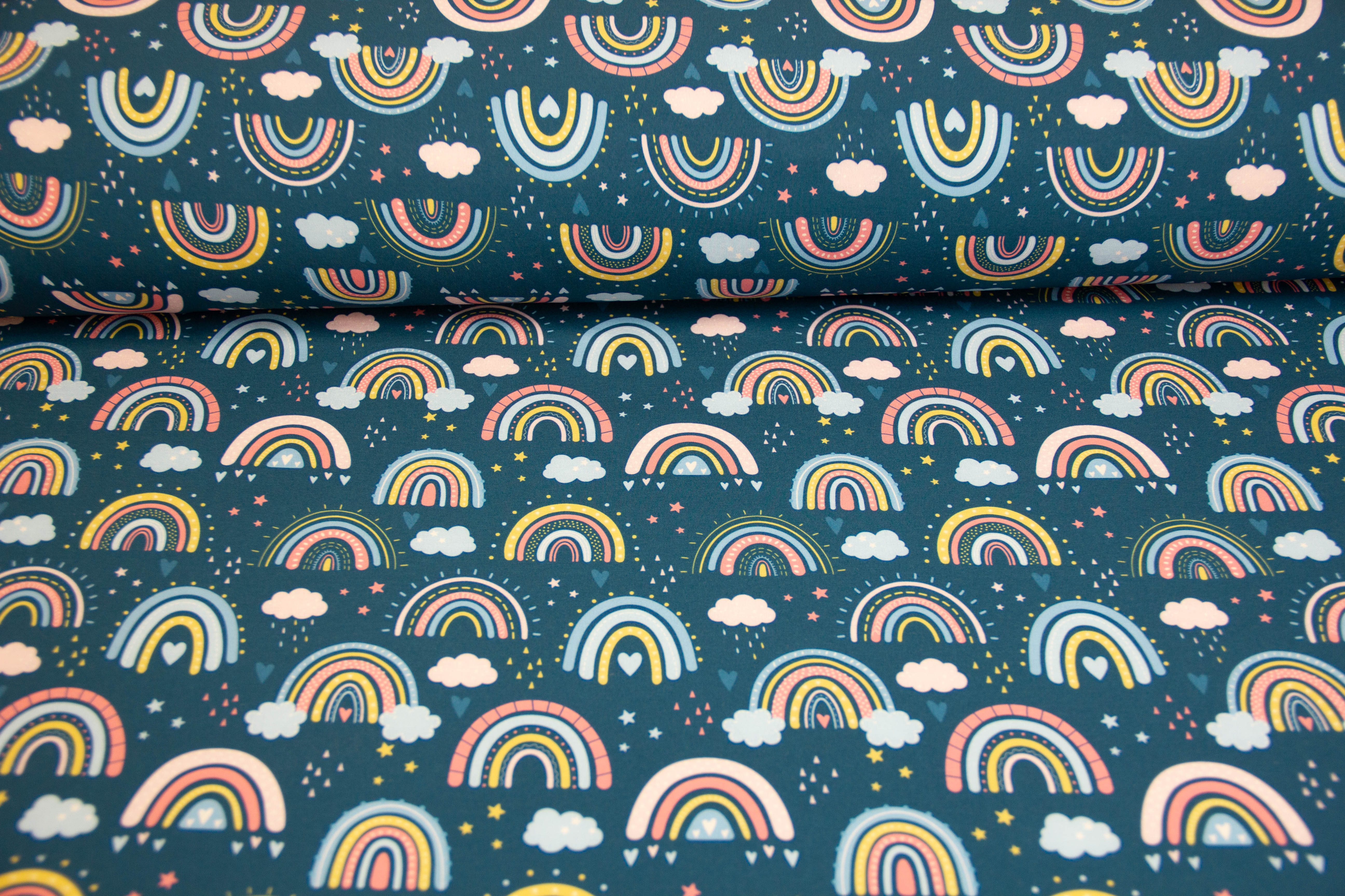 Softshell mit Regenbögen, Fräulein von Julie, blau