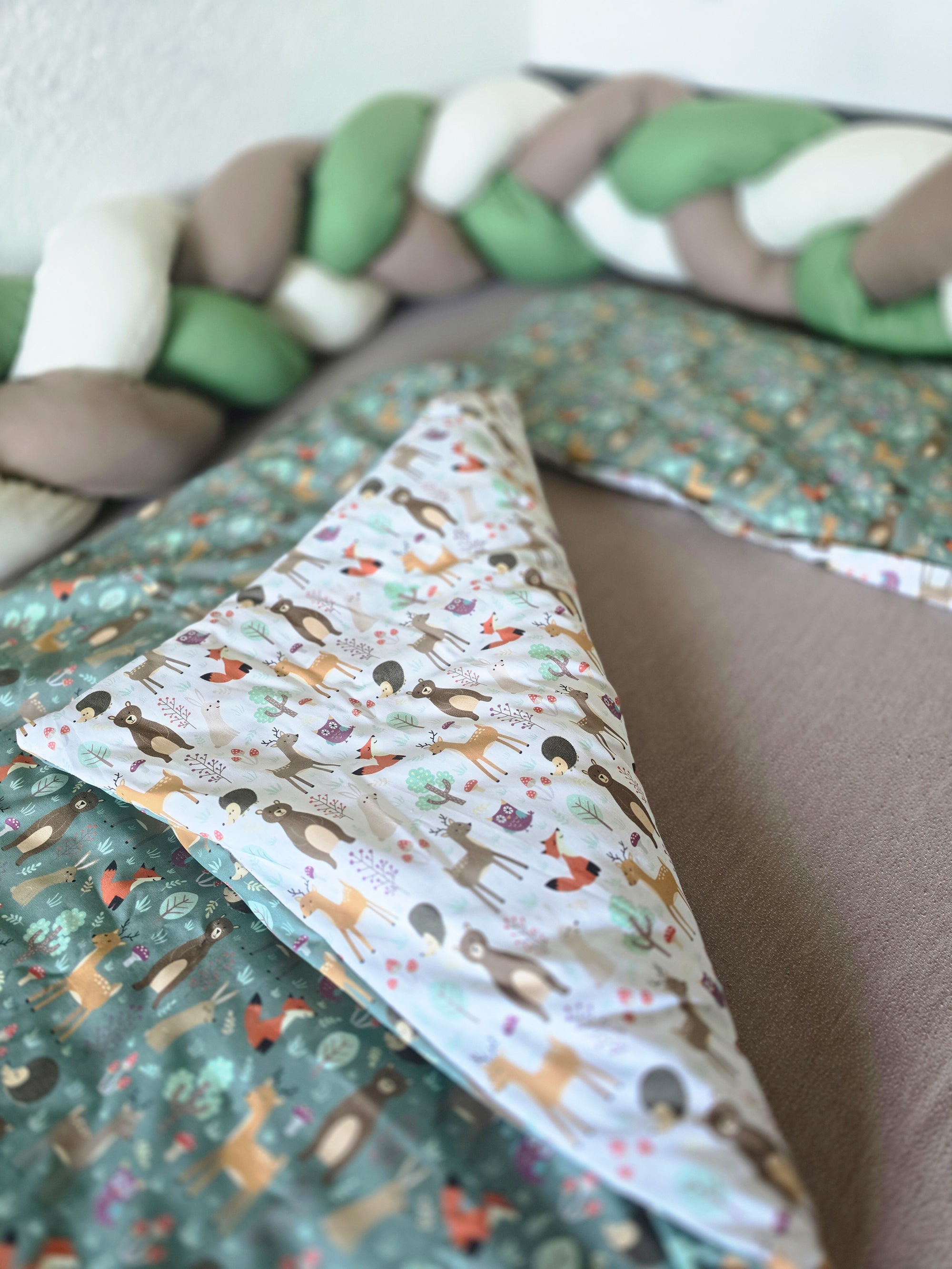 Webware mit Waldtieren, Bodo, Waldtiere, dunkelblau, Swafing