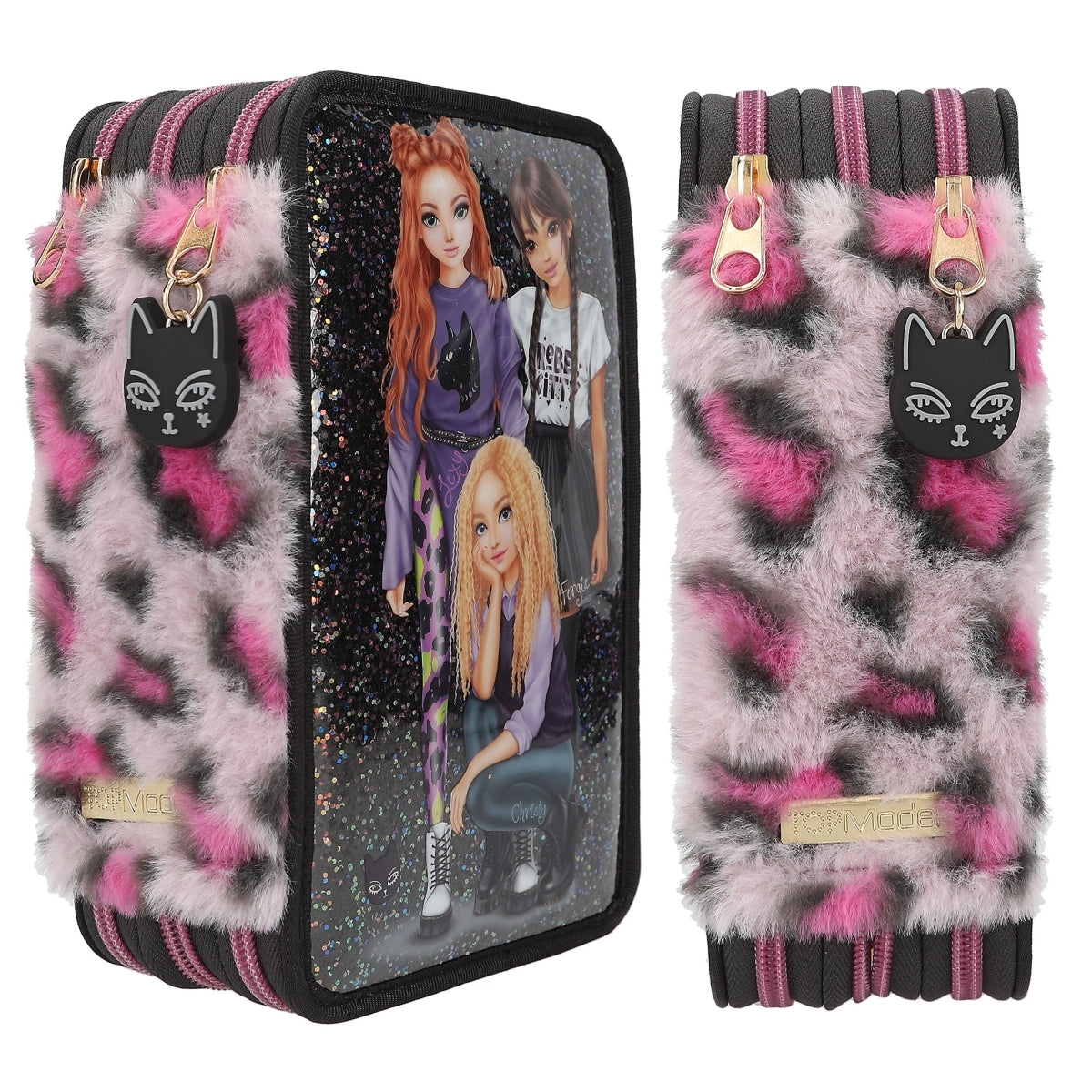 TOPModel 3 Fach Federtasche REBEL KITTY
