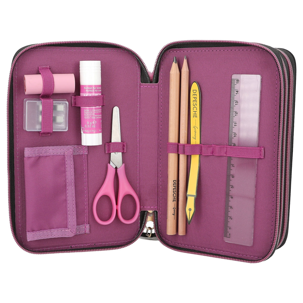 TOPModel 3 Fach Federtasche REBEL KITTY