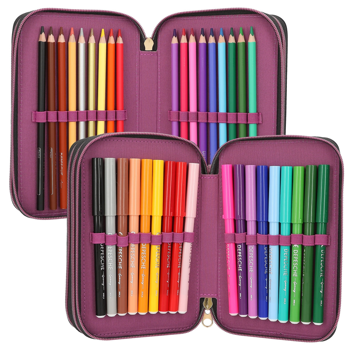 TOPModel 3 Fach Federtasche REBEL KITTY