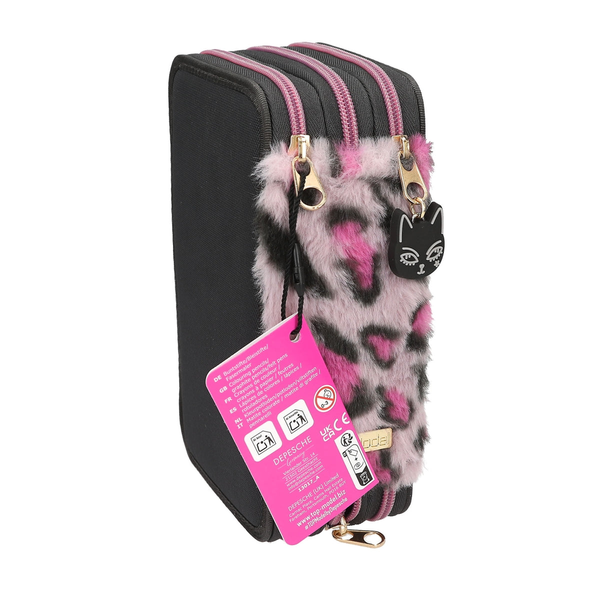 TOPModel 3 Fach Federtasche REBEL KITTY