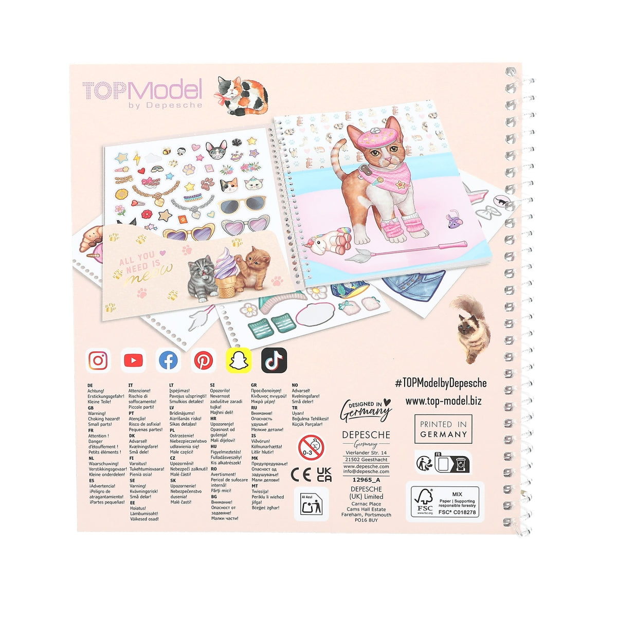 TOPModel Dress Me Up Stickerbuch KITTY