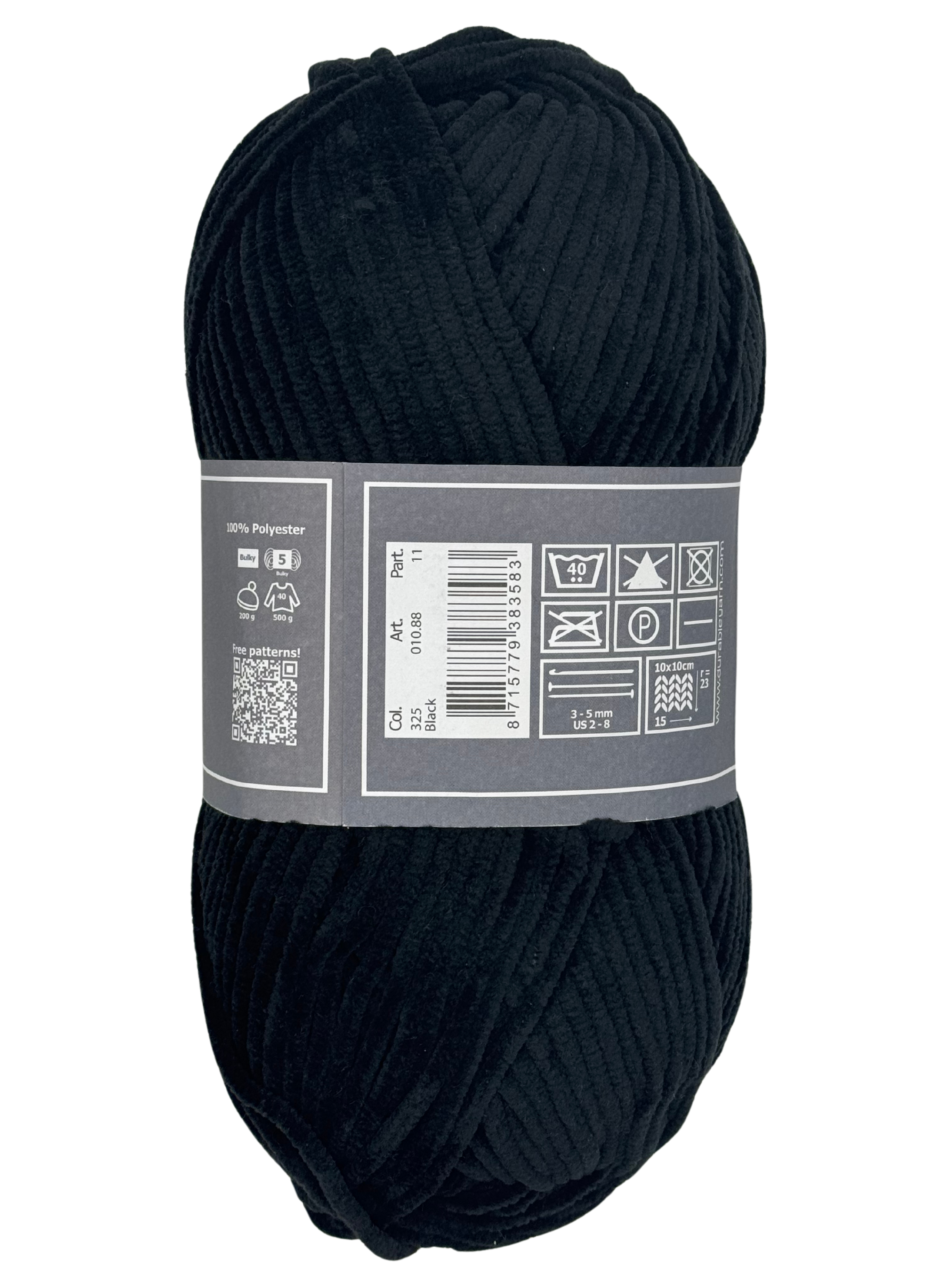 Durable Velvet Wolle – Schwarz