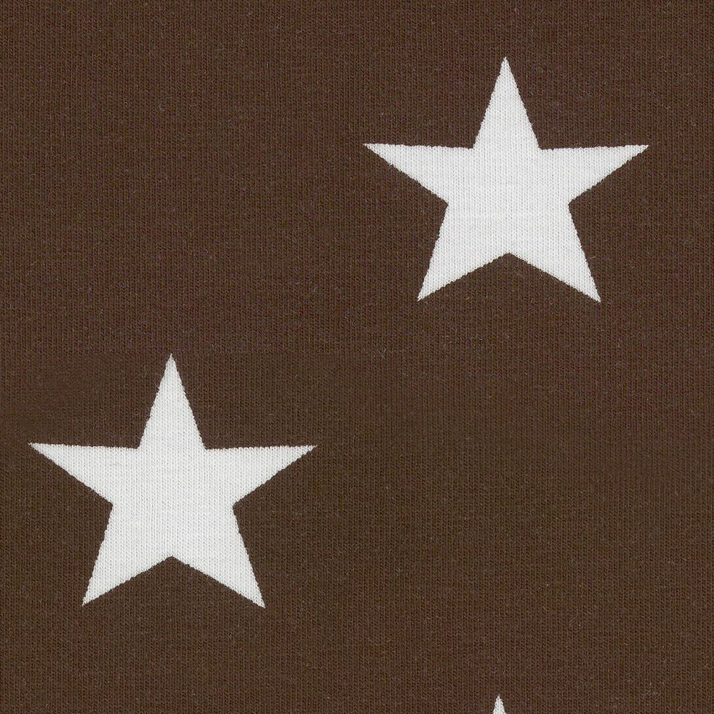 Verena, Jersey Baumwolle 400178 Sterne, 3,5 cm, dunkelbraun