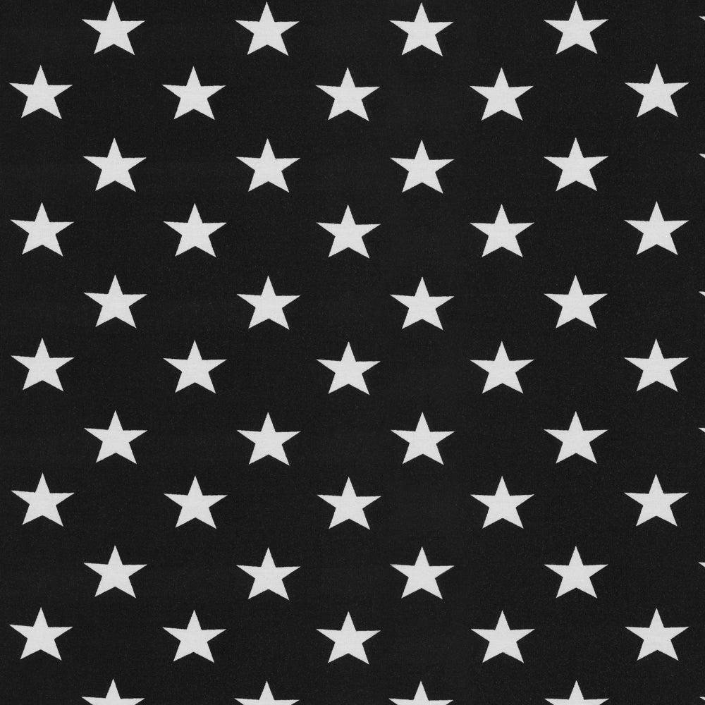 Verena, Jersey Baumwolle 400299 Sterne, 3,5 cm, schwarz