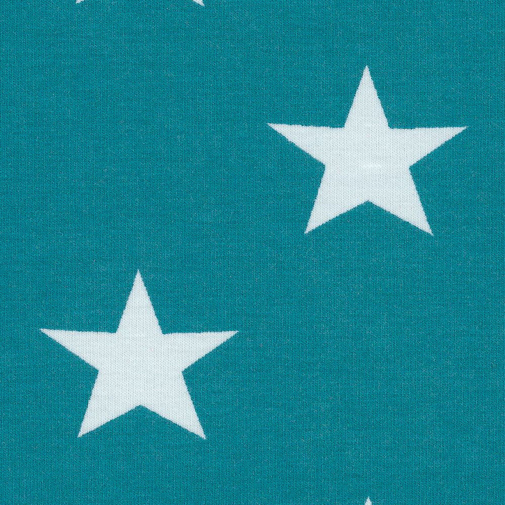 Verena, Jersey Baumwolle 400747 Sterne, 3,5 cm, petrol pastell