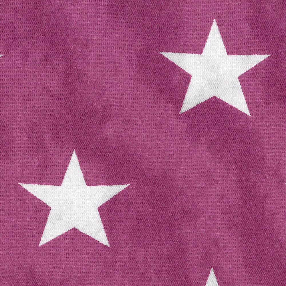 Verena, Jersey Baumwolle 400933 Sterne, 3,5 cm, beere