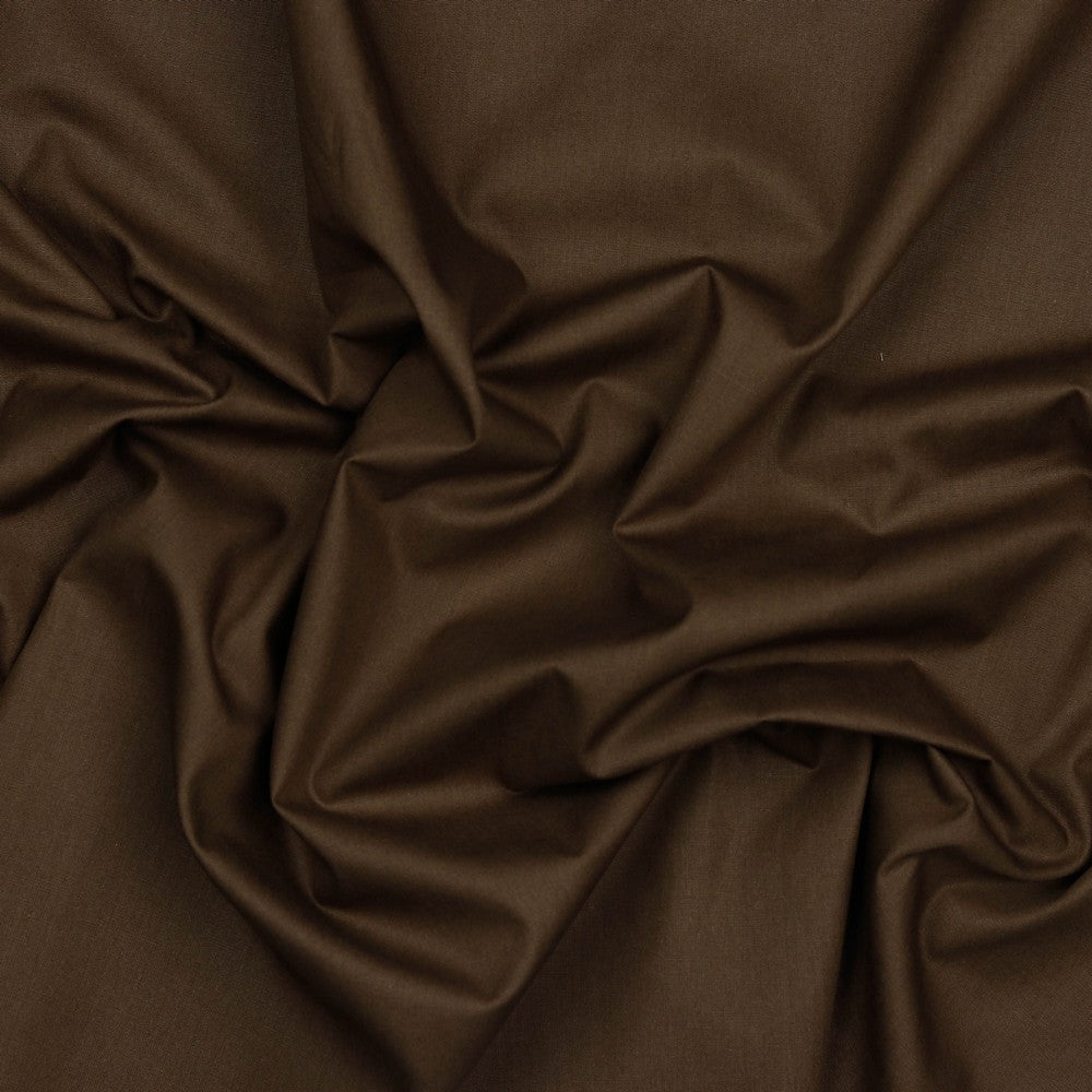Bio Baumwoll Webware, Popelin, GOTS zertifiziert braun