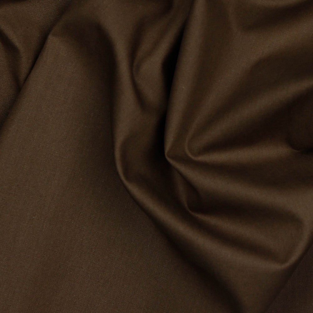 Bio Baumwoll Webware, Popelin, GOTS zertifiziert braun