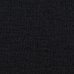 Jenke, Musselin, Double Gauze 000299 uni, schwarz