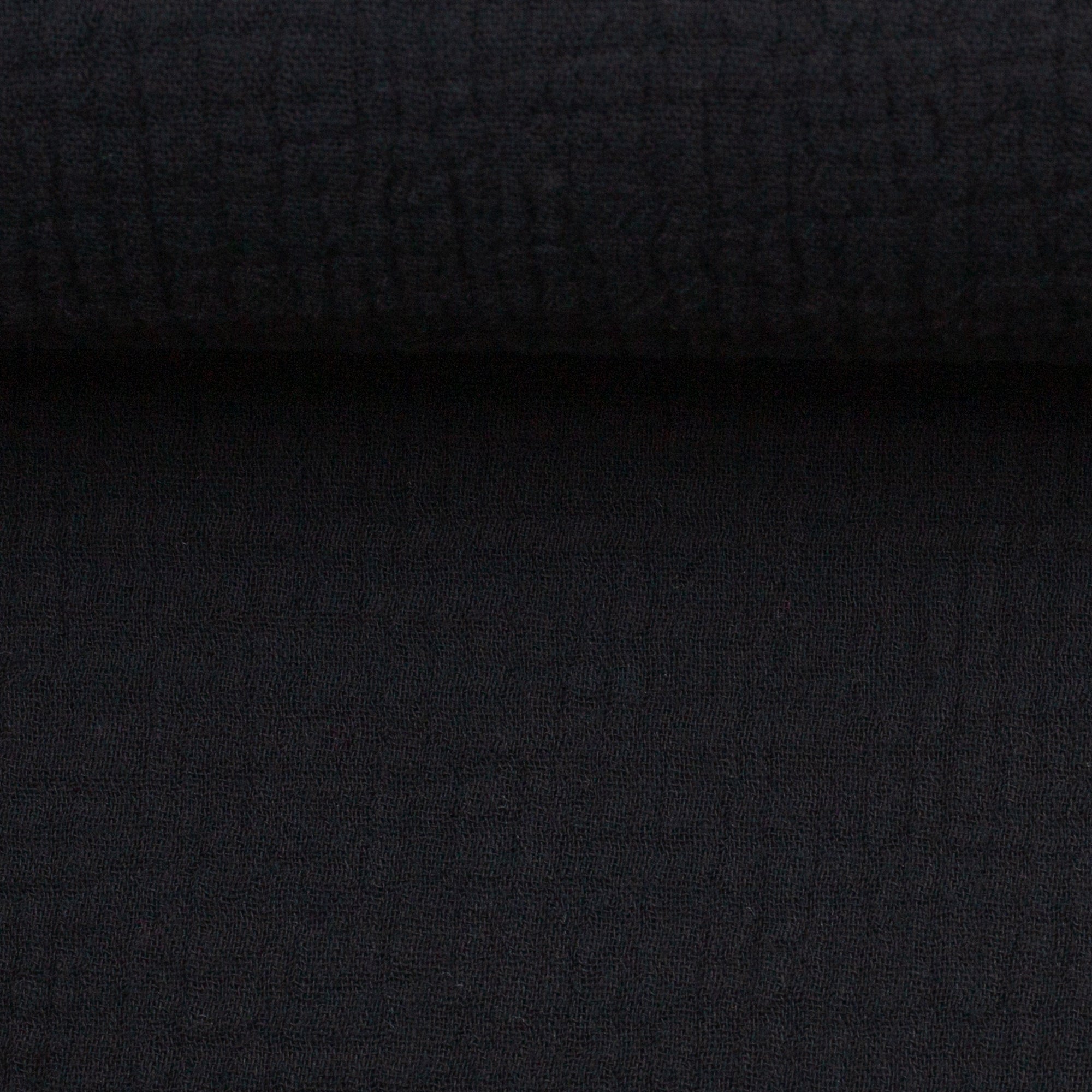 Jenke, Musselin, Double Gauze 000299 uni, schwarz