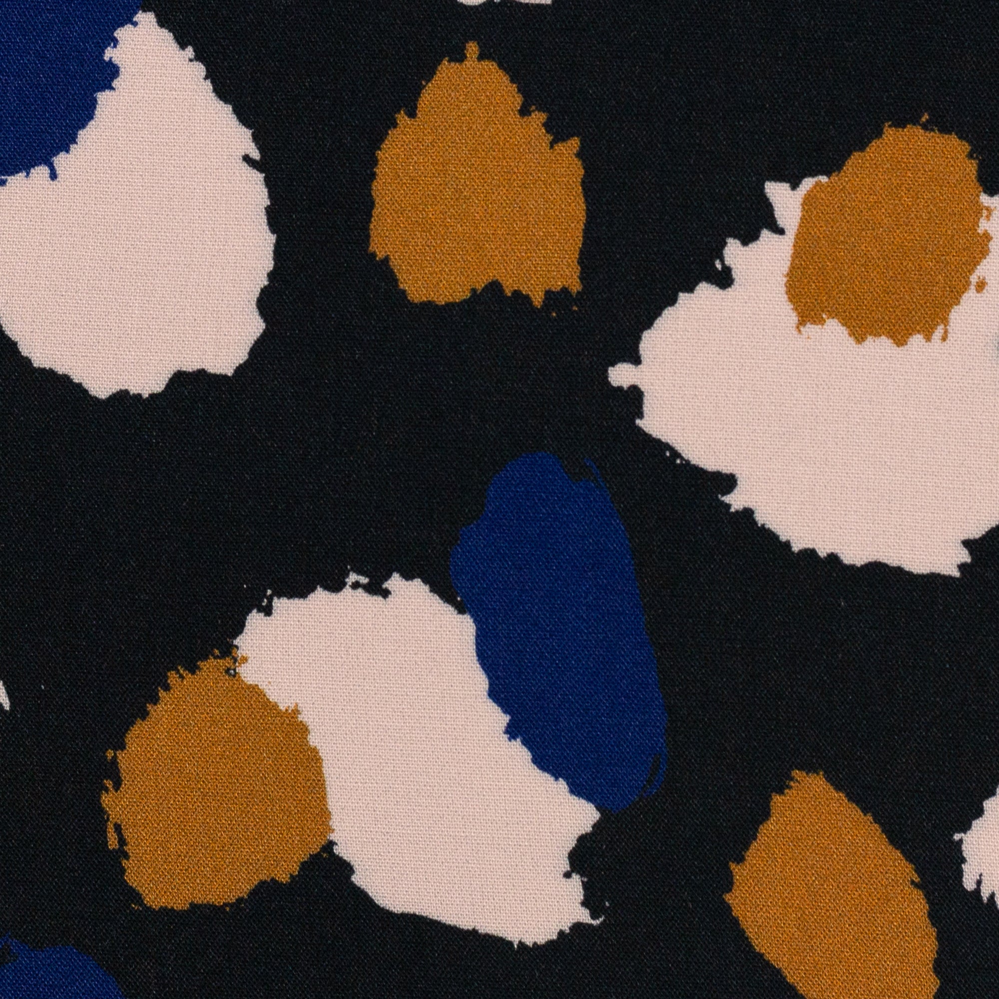 Antonia, Viskose Webware 300315 Tupfen, schwarz/ocker