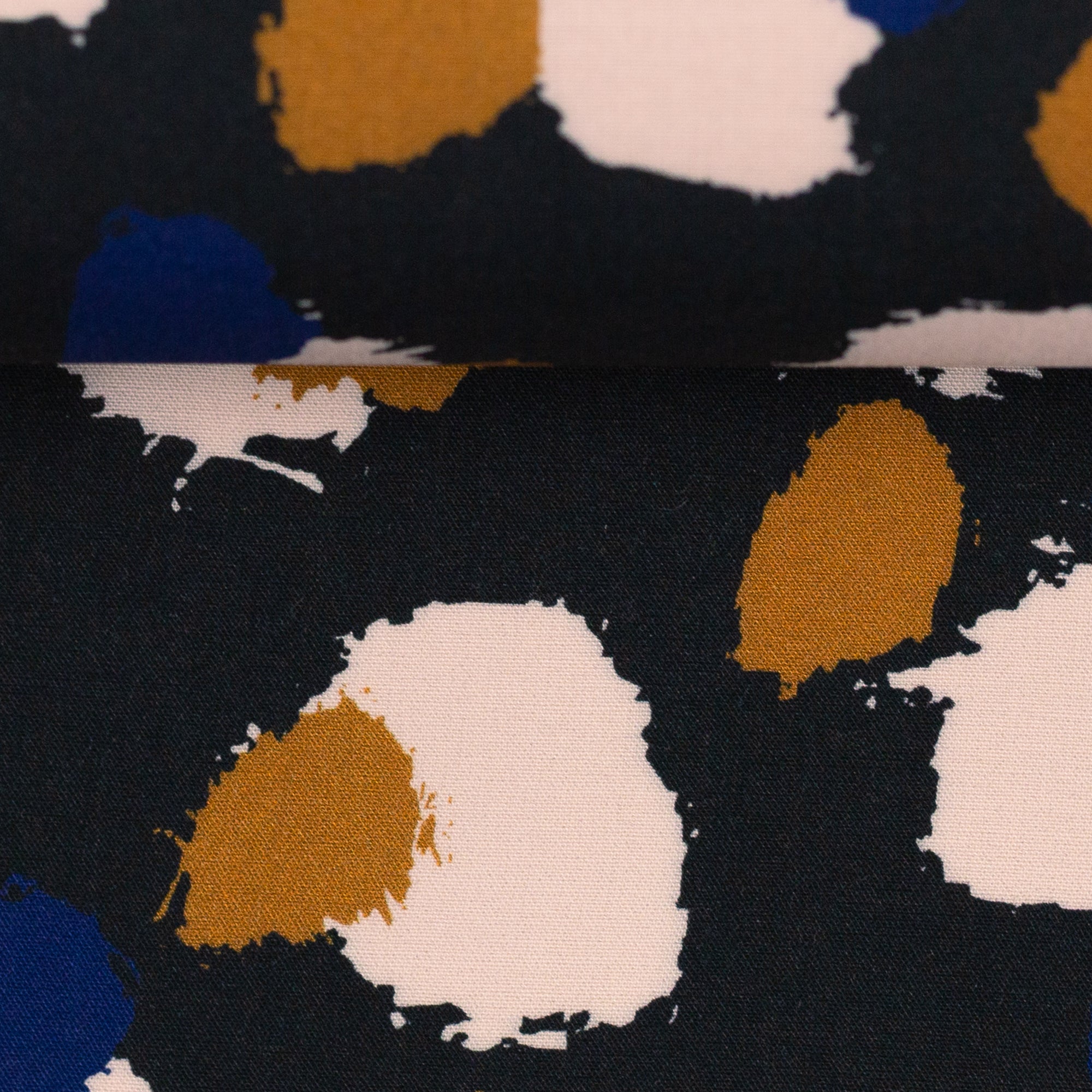 Antonia, Viskose Webware 300315 Tupfen, schwarz/ocker