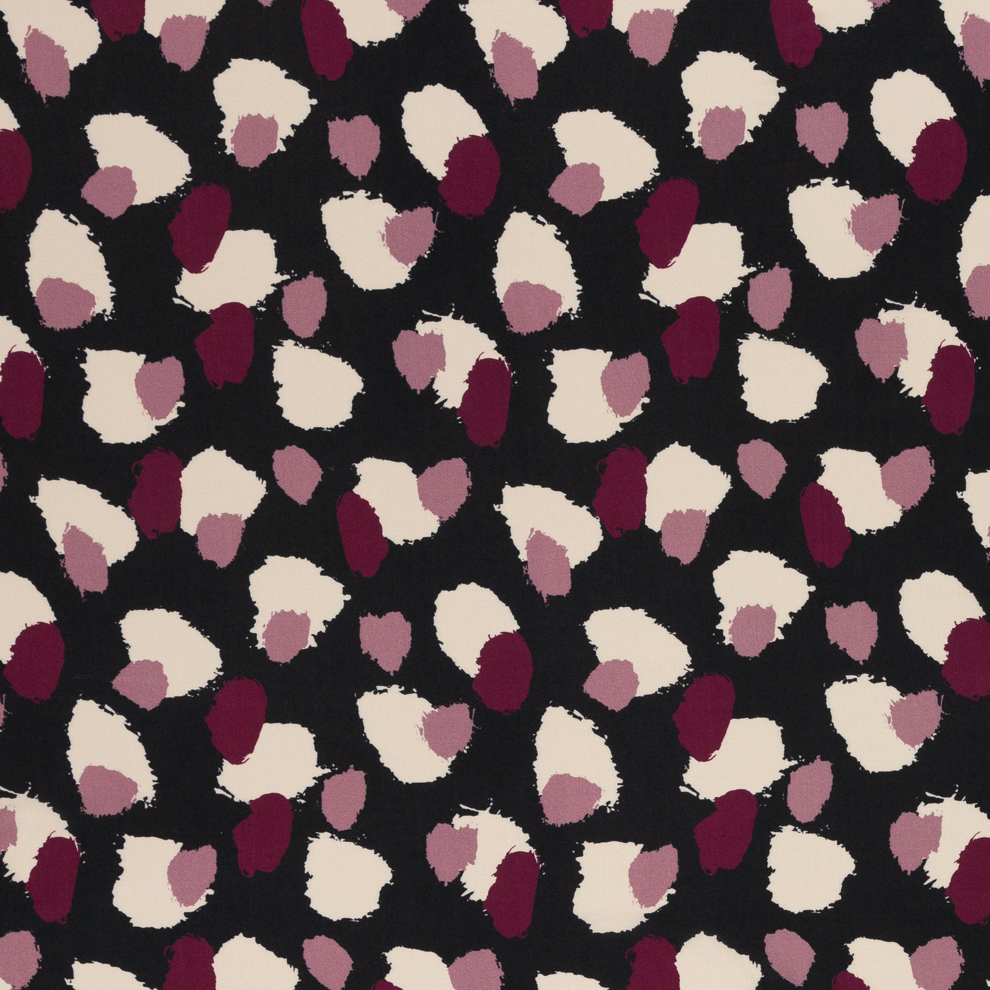 Antonia, Viskose Webware 300639 Tupfen, schwarz/beere