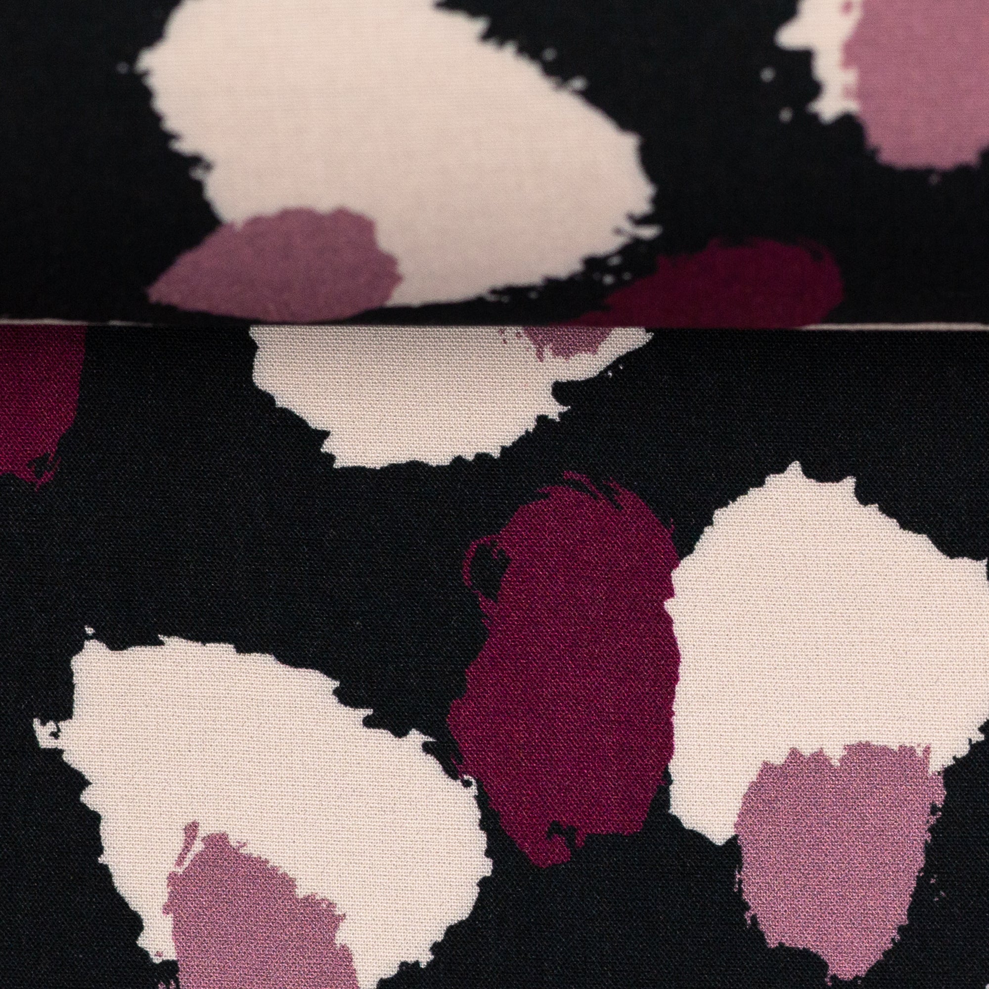 Antonia, Viskose Webware 300639 Tupfen, schwarz/beere