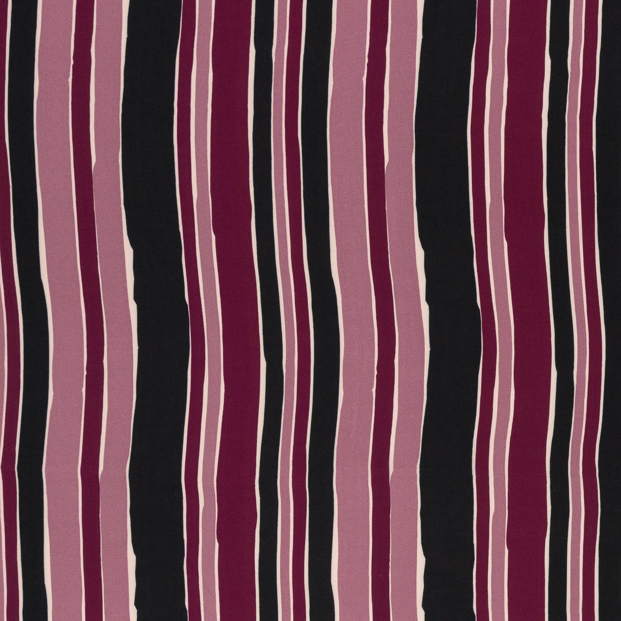 Antonia, Viskose Webware 400639 Längsstreifen, rosa/schwarz/beere