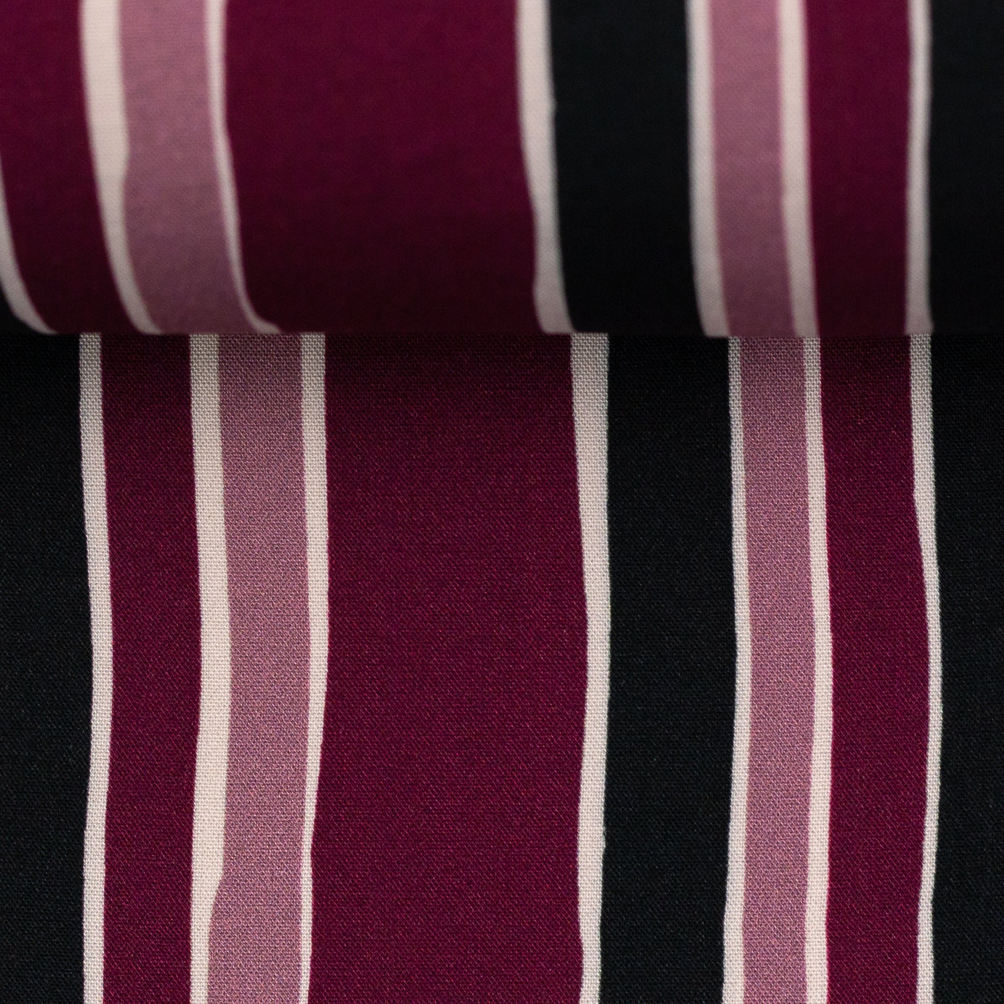 Antonia, Viskose Webware 400639 Längsstreifen, rosa/schwarz/beere