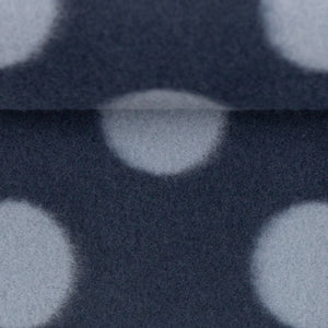 Fleece Anke, doubleface, Swafing, Punkte, blau