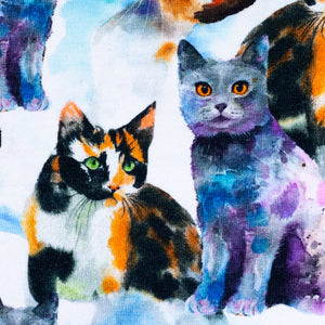 Sansa, Katzen, Jersey, Katzen Stoff, Jersey mit Katzen, Swafing