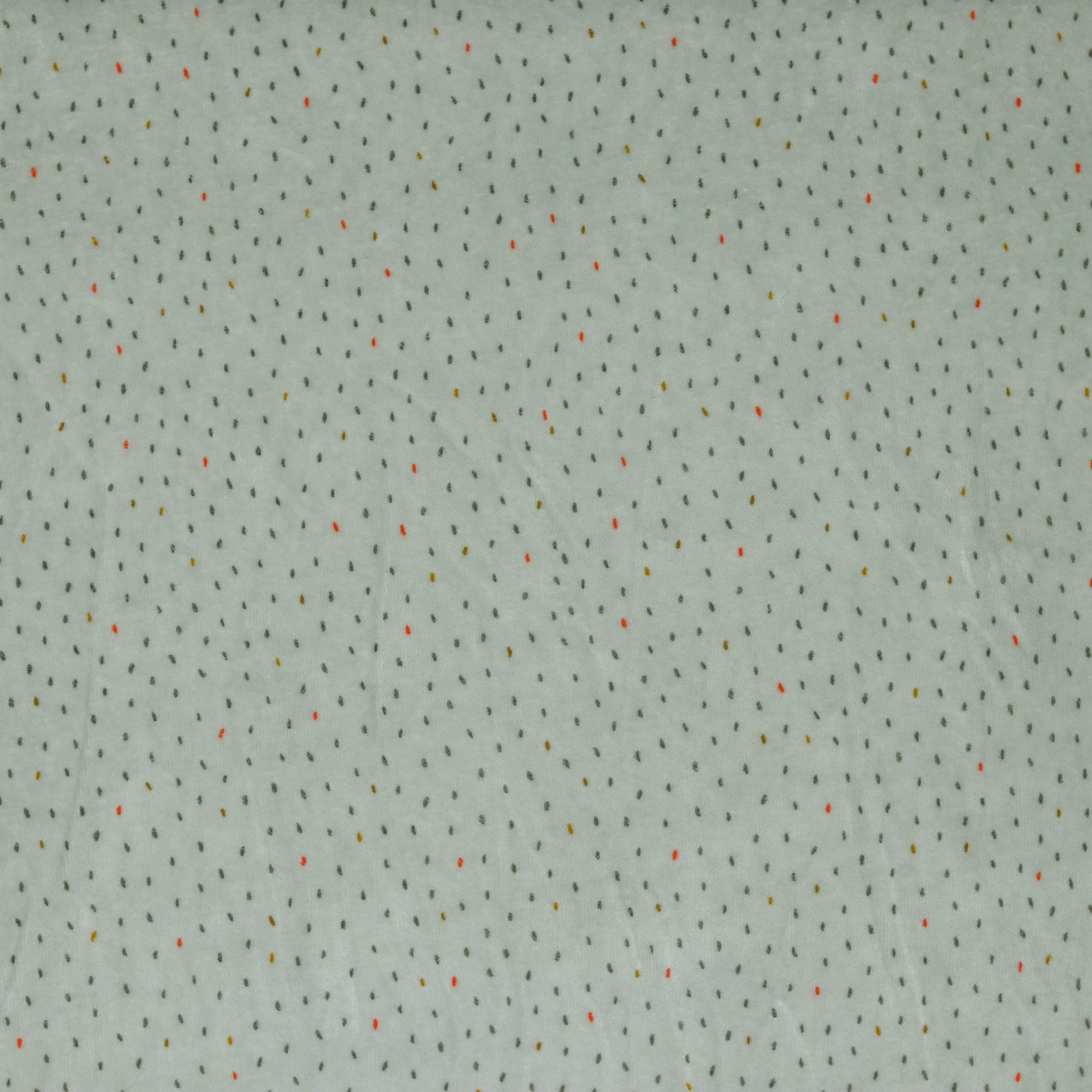 Rest 34cm, Nicki Stoff Dots, Nicki mit Punkten, Hellgrau