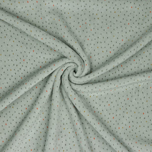 Rest 34cm, Nicki Stoff Dots, Nicki mit Punkten, Hellgrau