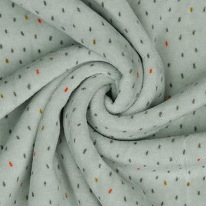 Rest 34cm, Nicki Stoff Dots, Nicki mit Punkten, Hellgrau