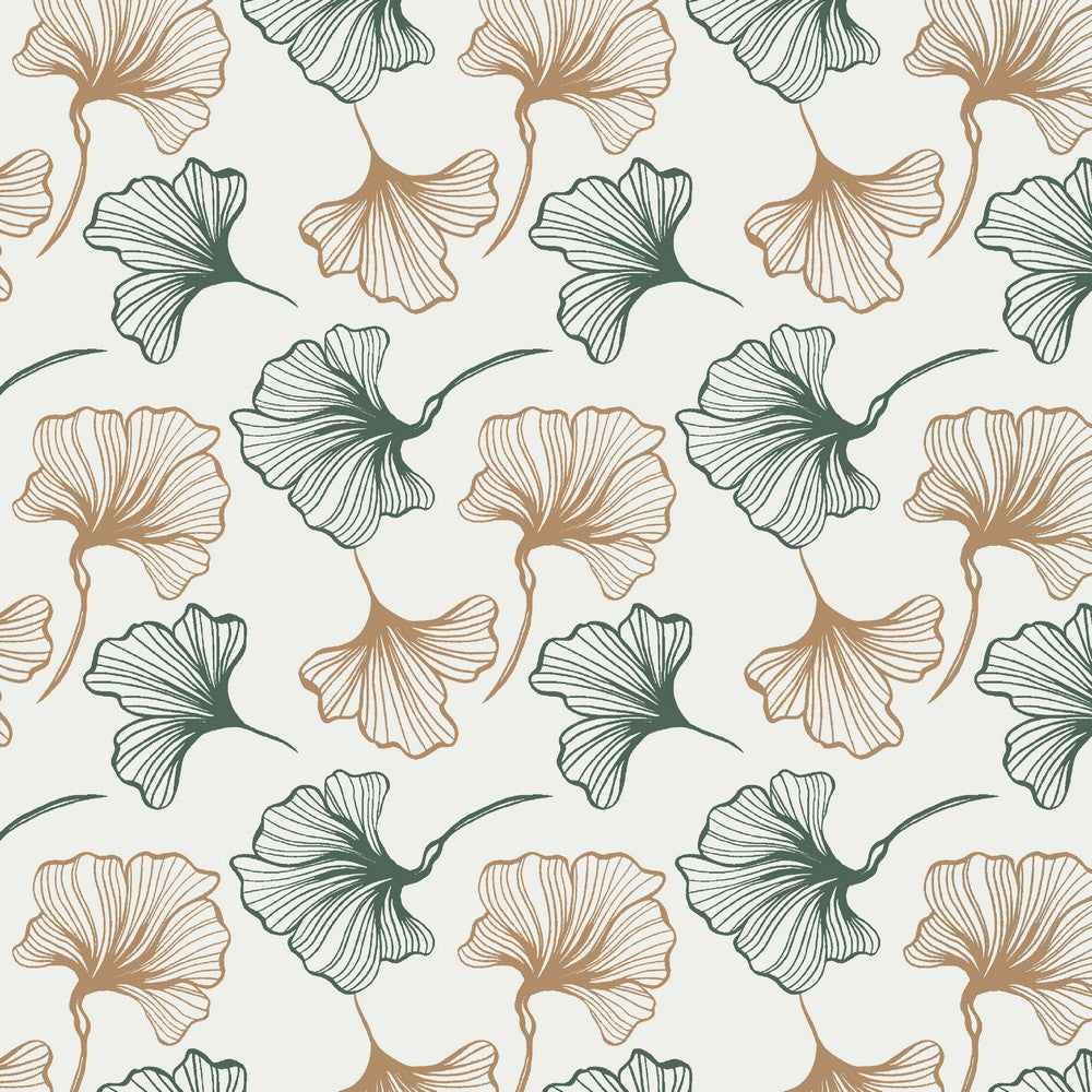 Canvas, Ginkgo Blätter, beige, digital druck