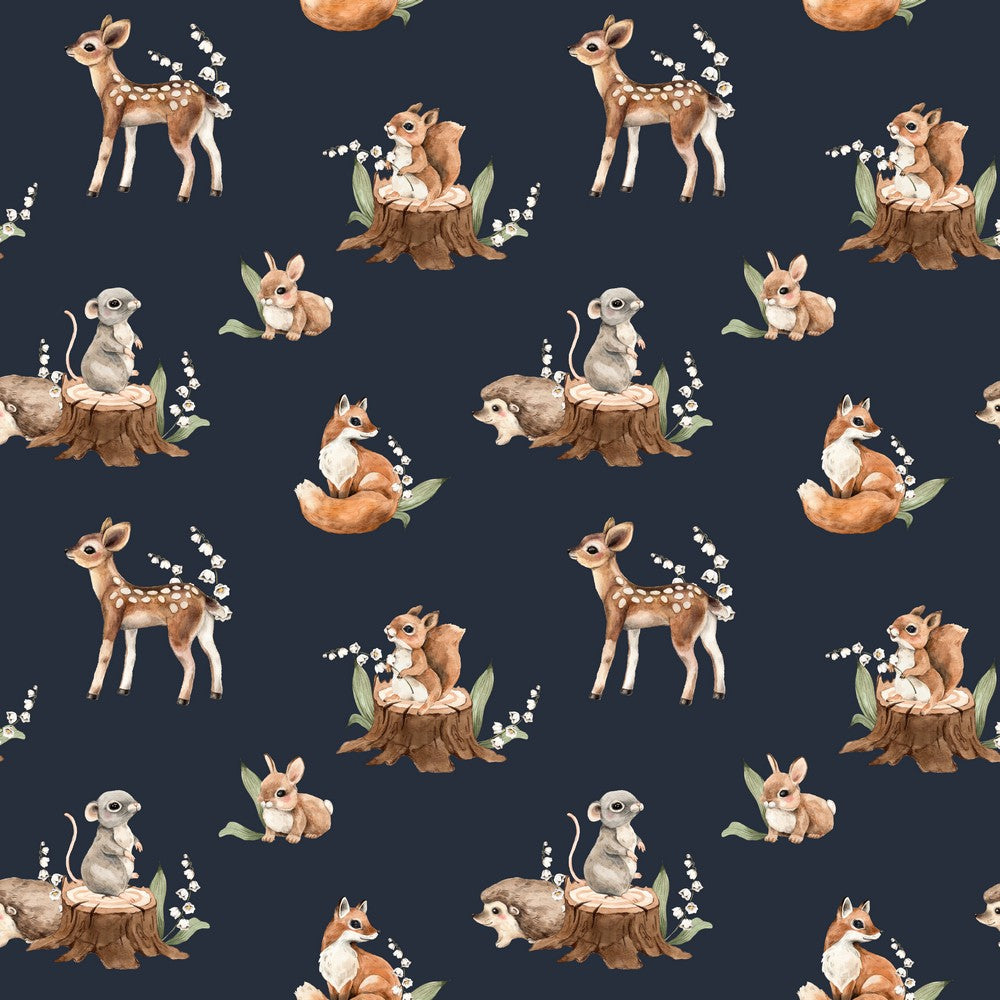 Jersey, Waldtiere, Rehe dunkelblau