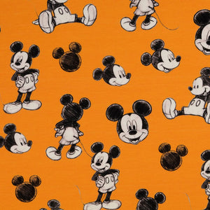 Mickey Mouse Jersey, Disney Lizenzstoff gelb