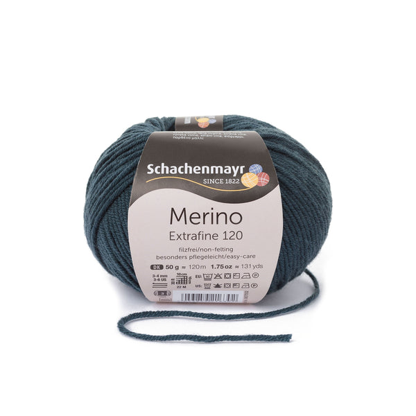 Schachenmayr Merino Wolle, Extrafine, 50G, 00178, graugrün