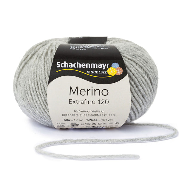 Schachenmayr Merino Wolle, Extrafine, 50G, 00190, grau